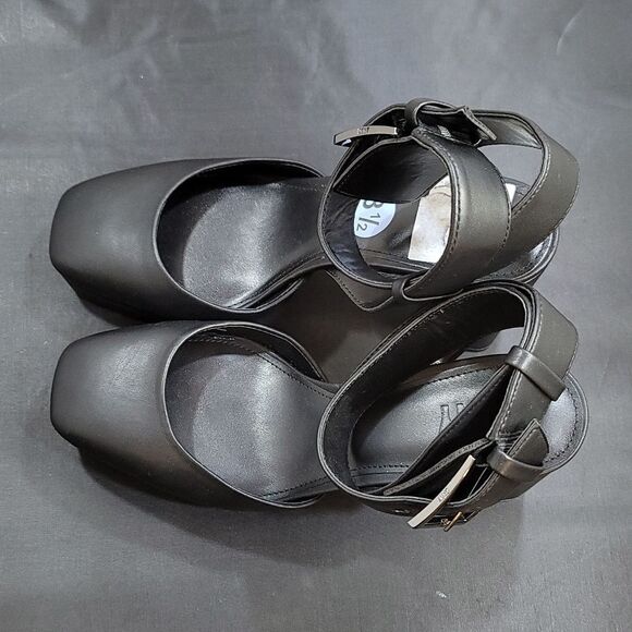 BRAND NEW DKNY BARRA LEATHER PLATFORM ANKLE WRAP PUMPS - Picture 6 of 13